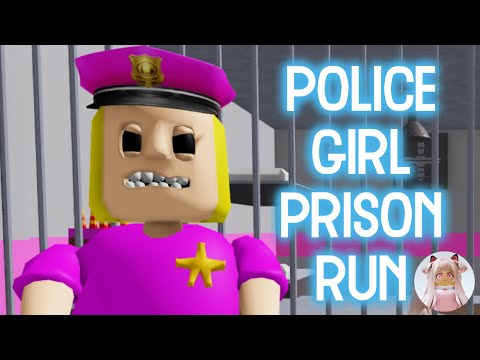 POLICE GIRL PRISON RUN! (Obby) Scary Obby Easy Mode Roblox Gameplay Walkthrough [4K]