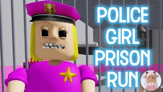 POLICE GIRL PRISON RUN! (Obby) Scary Obby Easy Mode Roblox Gameplay Walkthrough [4K] screenshot 3