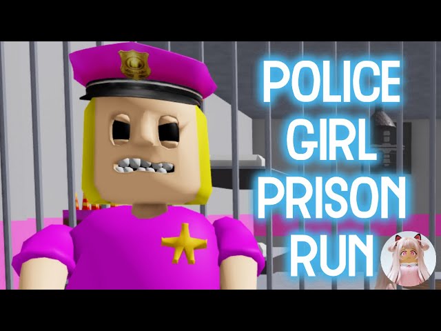 POLICE GIRL PRISON RUN! (Obby) Scary Obby Easy Mode Roblox Gameplay Walkthrough [4K] class=