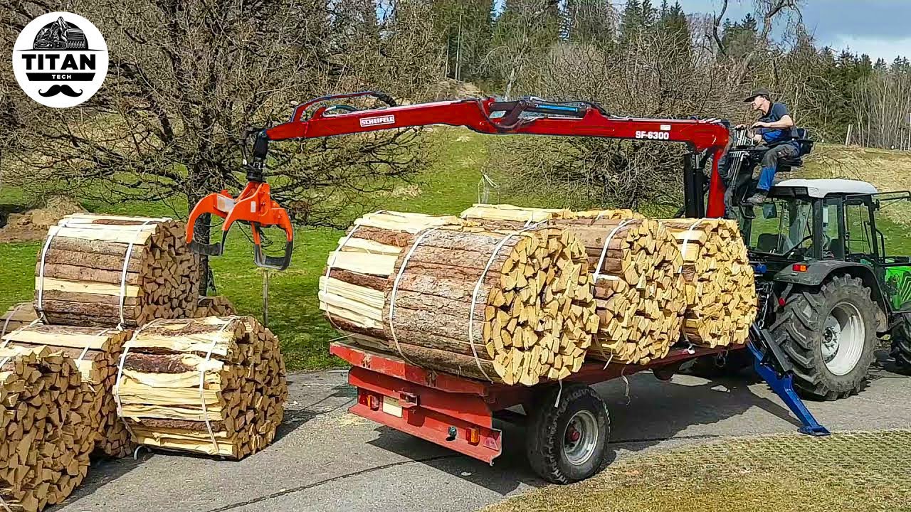 Fastest Automatic Firewood Processing Machine | Homemade Modern Wood Cutting Chainsaw Machines #21