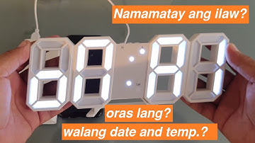 3D Led Clock Settings | Fixed Time And Led Lights Turning Off issues (tagalog)
