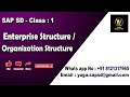 Sap sd class 1 enterprise structure  organization structure  yours yuga sap sd