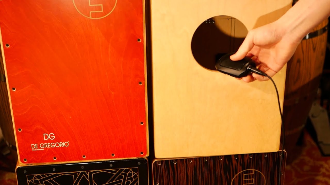 Percussion Recording | Microphone in to the Cajon hole
