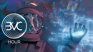 4K [1 Hour] Astronaut & Crystals VJ Loop, Live 3D Wallpaper and Screensaver