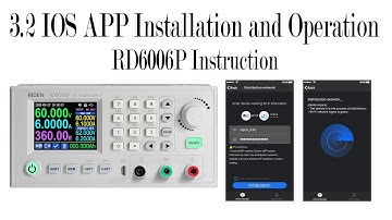 RD6006P operation series video(manual 3.2) - IOS APP download/installation/ WiFi connection