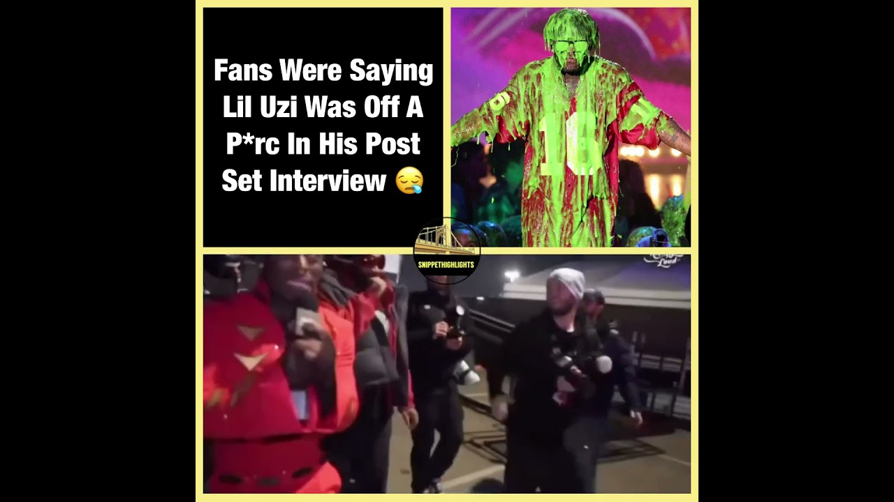Fans Were Saying Lil Uzi Was Off A P*rc In His Post Set Interview 😪