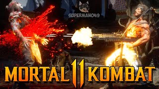 M60 BRUTALITY & Insane Comeback!  Mortal Kombat 11: 'Rambo' Gameplay