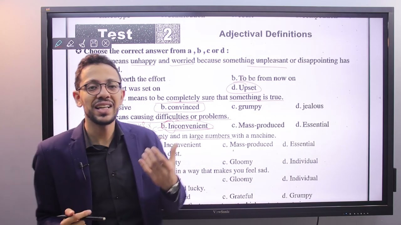 المراجعة النهائية كلمات تالتة ثانوي انجليزي- حل كتاب المعاصر ٢٠٠سؤال