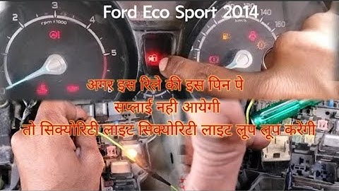 Ford Eco sport diesel Security Light Flash Engine Not Cracking # Main Relay Starting Issue Solve 👍