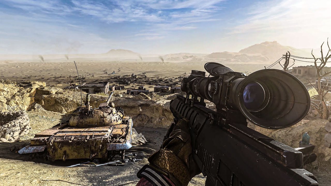 Desert Sniping (Highway of Death) Modern Warfare 2019 - 4K
