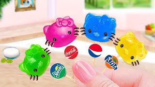 Hello Kitty Coca Fanta Pepsi Jelly !! Cutest Miniature Hello Kitty DecoratingBest Of Min Cakes