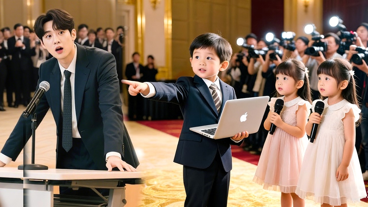 بعد أن أعلن الرئيس التنفيذي أنه عقيم… ثلاثي العباقرة يقتحم مؤتمره صائحين: «أبي!» فتتغير حياته!