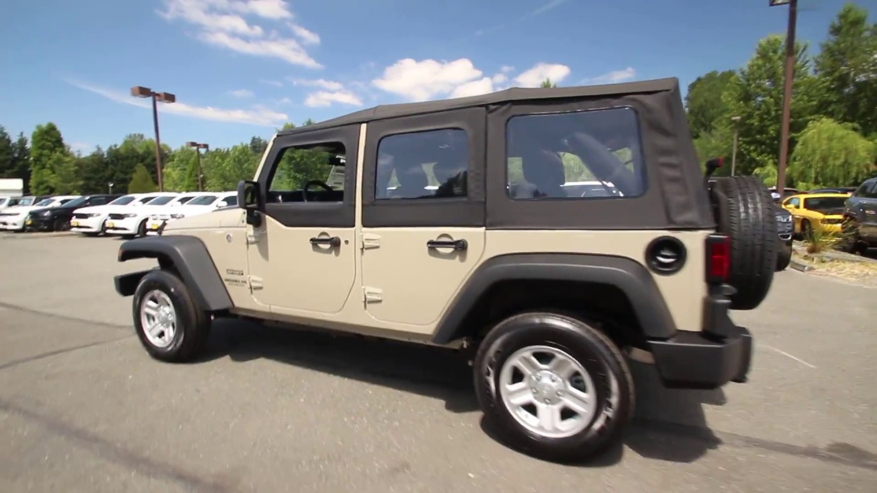 2017 Jeep Wrangler Unlimited Sport 4x4 | Gobi Clear Coat | HL645389 |  Redmond | Seattle | - YouTube