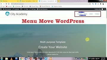 Menu button move left, right, between in WordPress