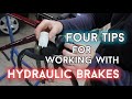 Make installing  bicycle hydraulic brakes easier - Exactly four tips and tricks