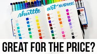 Affordable Brush Pens Review | Shuttle Art - Youtube