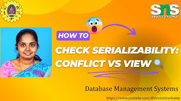 Example for Serializability | Database Management Systems | SNS Institutions
