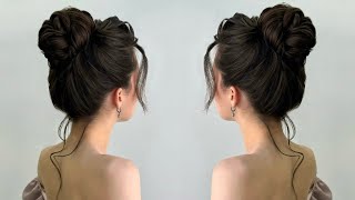 Easy and beautiful high bun hairstyle TUTORIAL by Andreeva Nata 4,294 views 3 months ago 14 minutes, 34 seconds