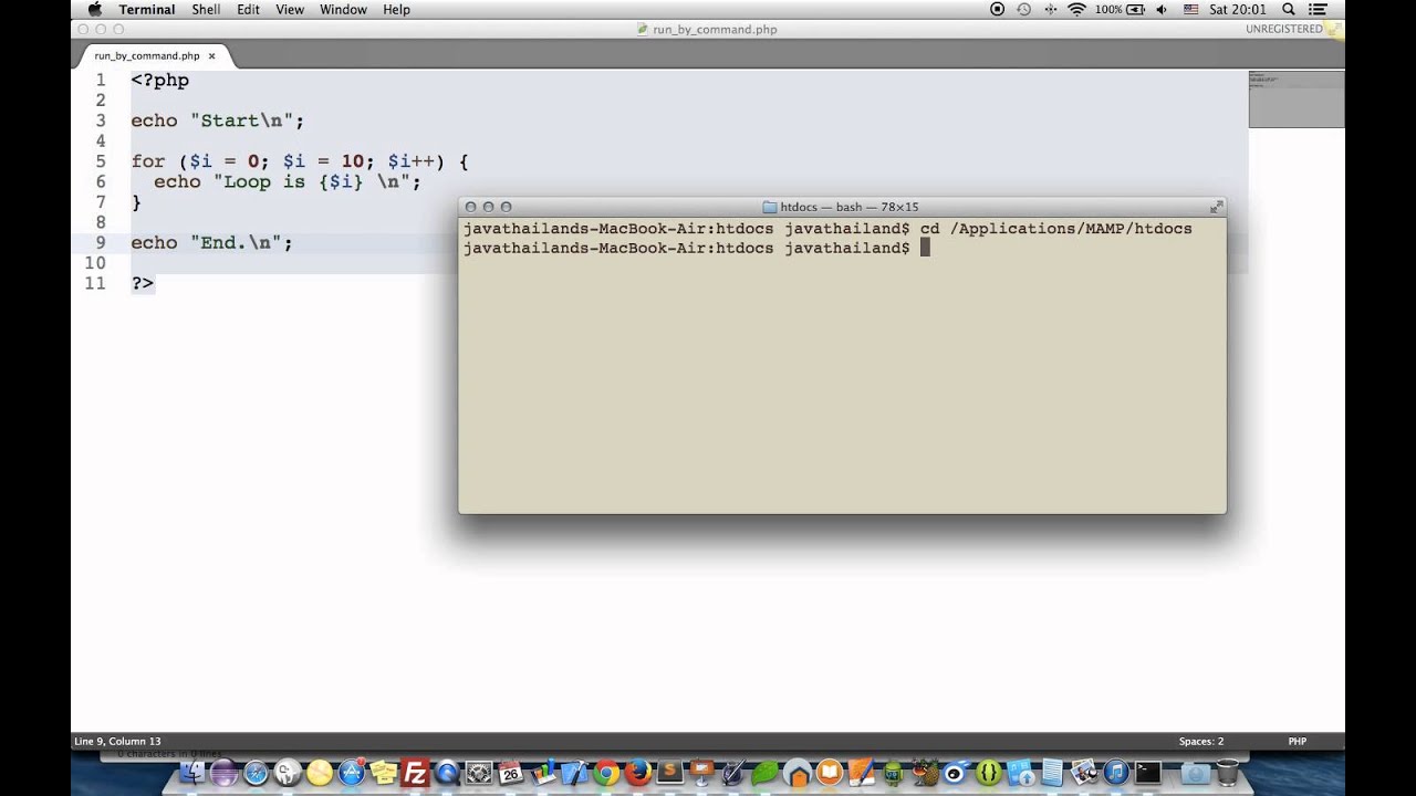 php ทำงานผ่าน command line - YouTube