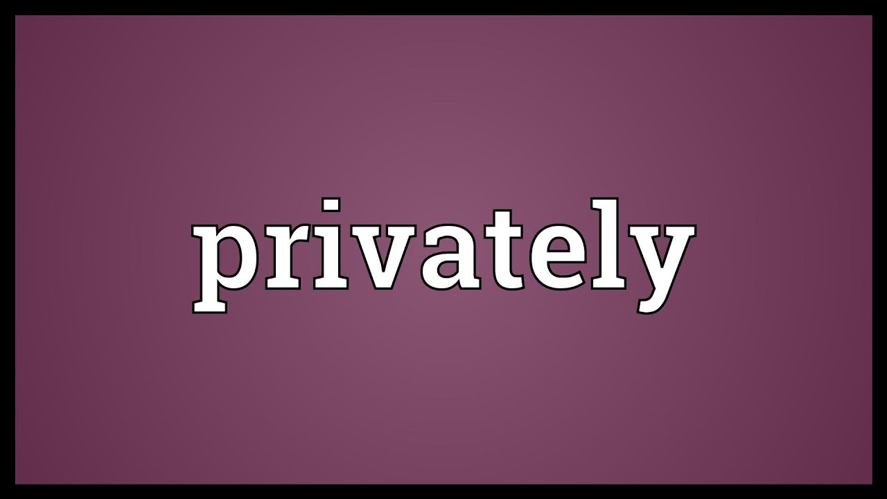 privately-meaning-youtube