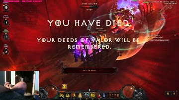 RAGE!!! Diablo 3 First Hardcore Character Death