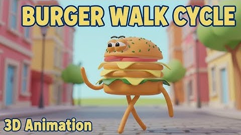 Burger Walk CYCLE 3D Animation | Maya | #subscribe #walkcycle #burger #youtube #3d #hrithikdiwadkar 