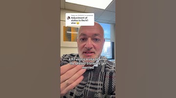 Brad clears up a common misconception: Adjustment of status is NOT a K-1 visa
