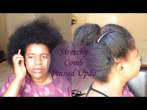 Stretchy Comb Pinned Updo On Natural Hair South Africa Youtube