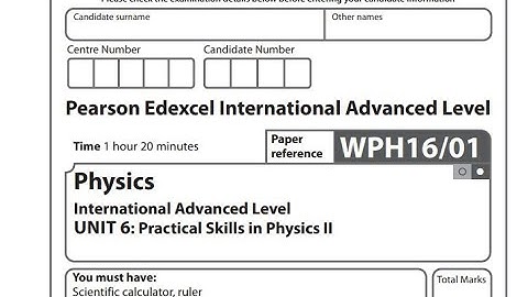 WPH16/01 Unit 6 January 2023 Q1 #ial #edexcel #alevel #physics #unit 6 #practical