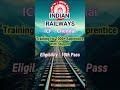 Indian Railways | Apprentice Training 2025 | Help in Tamil #shorts  #governmentjobs #jobgovt