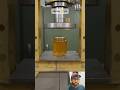 Honey jar Crushing under hydraulic press #asmrvideo #hydraulicpress #satisfying