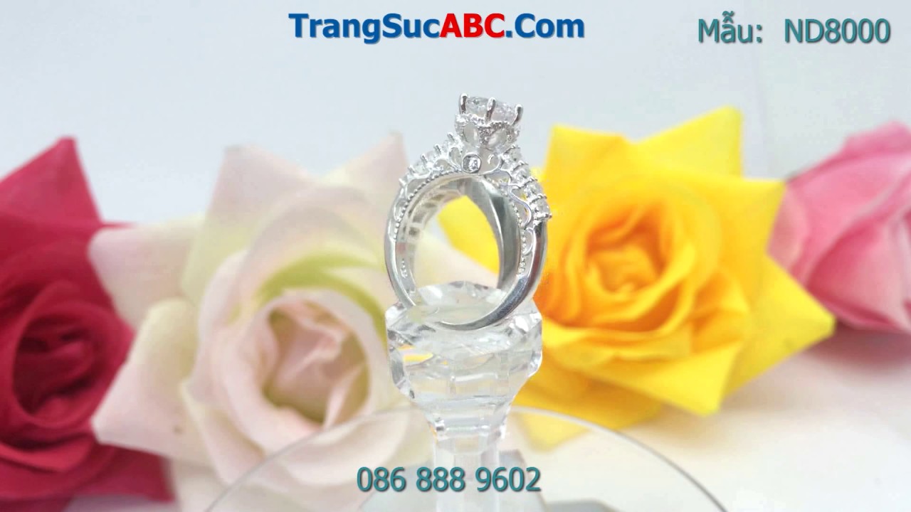 trang sức bạc hà nội  2022 New  Nhẫn bạc đôi giá rẻ - ND8000 - Trang sức ABC