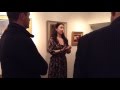 Monica Loughman opening the exhibition in The Gallery Dalkey