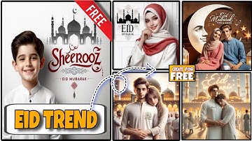 Trending 3D Ai Image editing tutorial | Eid Mubarak photo editing | @Fashionlovers1230