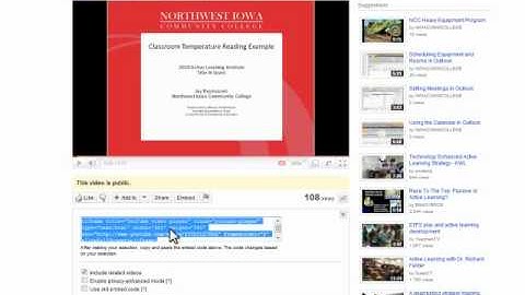 Embedding Videos in eCollege