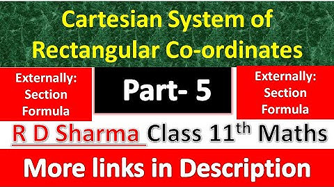 Cartesian System of Rectangular Co-ordinates | 11th Maths R D Sharma | Externally: Section Formula