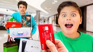 Giving My DEBIT CARD To A SUBSCRIBER!! (bad idea) Brent Rivera