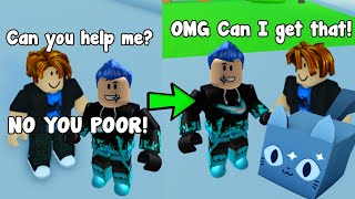 Noob Disguise Trolling With Huge Cat! I Lost It - Pet Simulator X Roblox