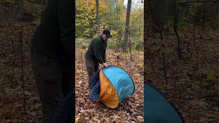How to Fold a Pop-Up Tent Easy & Fast! (Step-by-Step Guide) #bushcraft #campping