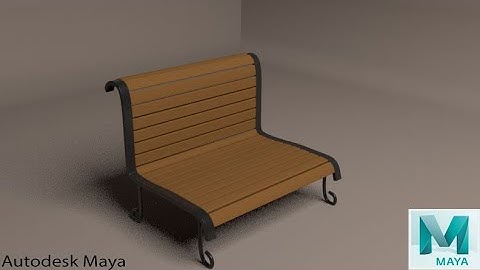 Bench Modeling Texturing lighting and rendering In Maya 2020