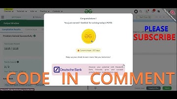 GFG POTD 18/08/2024 IN C++ MOST IMPORTANT INFORMATION | CODE IN COMMENT #geeksforgeeks #gfg #potd