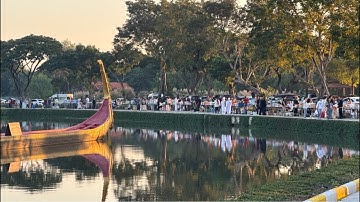 พระสิ้นคิดพร้อมพระสงฆ์จำนวน100รูป ออกรับบิณฑบาต เพื่อนำสิ่งของจากบิณฑบาตมอบให้กับ ชาวหาดใหญ่