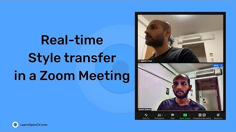 Real-time Style Transfer in a Zoom Meeting