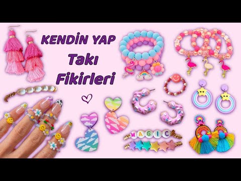 12 Kendin Yap El Yapımı Takı Fikri - Bileklik, Kolye, El Yapımı Sevimli Yüzükler ve daha fazlası..