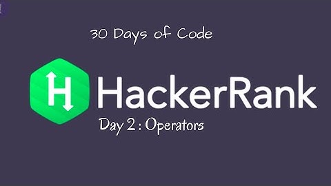 Day 2 : Operators