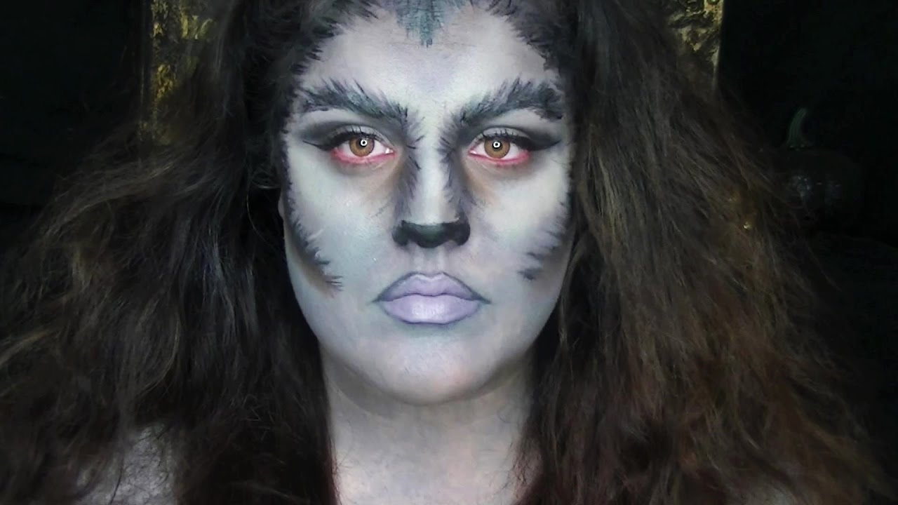 Werewolf /SheWolf Halloween makeup tutorial - YouTube