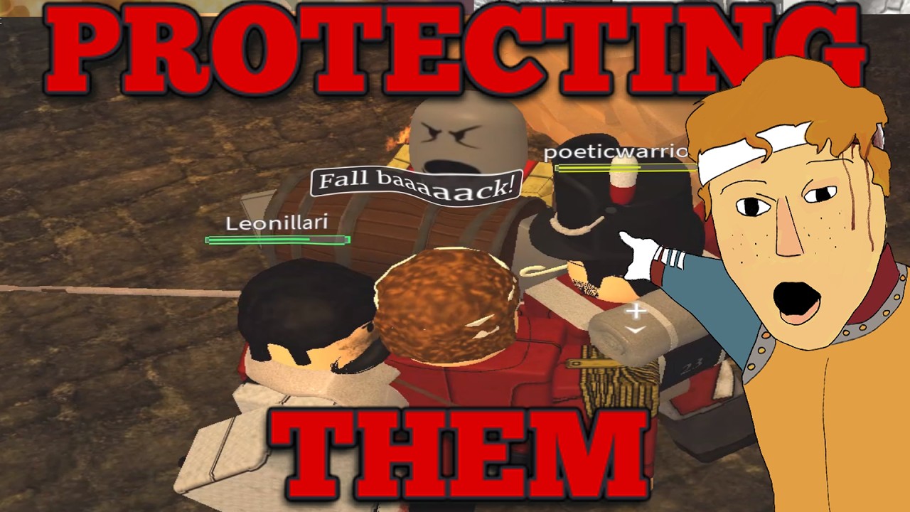 Protecting Random Mobile Players AT ALL COSTS | Roblox Guts and Blackpowder