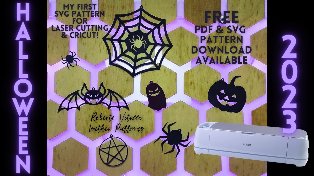 Halloween Leather Miniatures Set PDF & SVG Pattern Files For Cricut & Laser  Cutting - Tutorial Video 