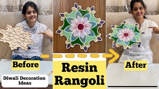 Resin Rangoli Making on MDF Wooden Base | Diwali Decoration Ideas | @tulsiresinstore | By Siddhi