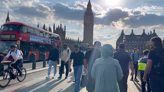 London  4K England Tour | Walk from Waterloo to Big Ben | London City Walk